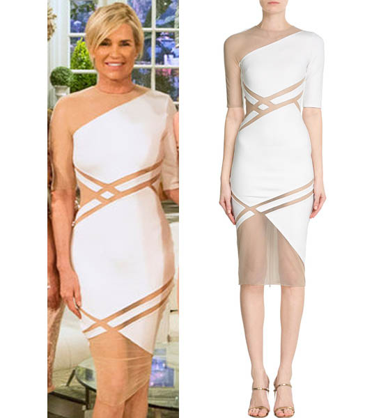 Real Housewives of Beverly Hills, Reunion, RHOBH Season 6, Yolanda Foster, white dress, worn on tv, tv fashion, clothes from tv shows, RHOBH outfits, bravo, reality tv