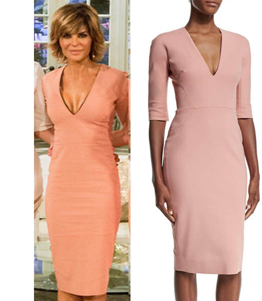Real Housewives of Beverly Hills, Reunion, RHOBH Season 6, Lisa Rinna, pink dress, victoria beckham, worn on tv, tv fashion, clothes from tv shows, RHOBH outfits, bravo, reality tv
