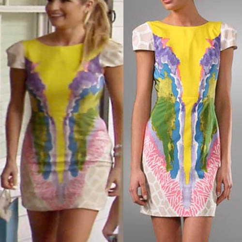 Southern Charm, Naomi Orlinda, pink and yellow dress, worn on tv, tibi, tv fashion, clothes from tv shows, Southern Charm outfits, bravo, reality tv, season 3