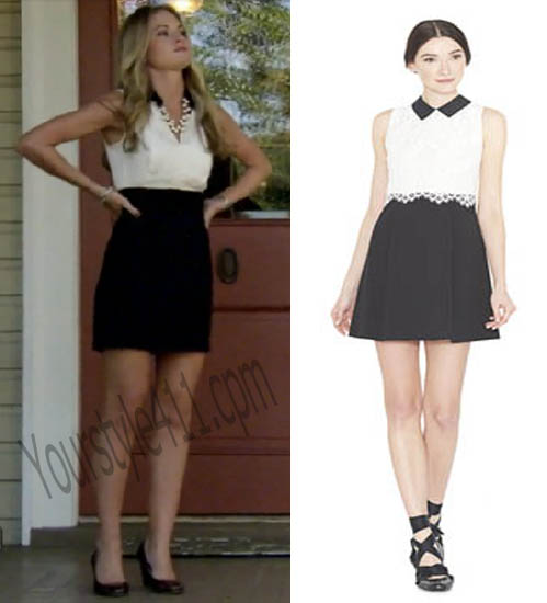 Southern Charm, Cameran Eubanks, Cameren, Cameron, black and white dress, #southerncharm, #scharm, worn on tv, tv fashion, clothes from tv shows, Southern Charm outfits, bravo, reality tv, season 3