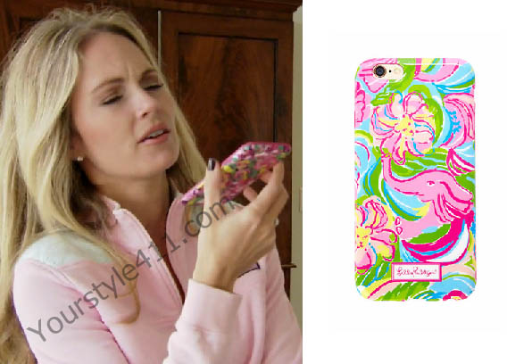 Southern Charm, Cameran Eubanks, Cameron, cell phone case, cell phone, lilly pulitzer, worn on tv, tv fashion, clothes from tv shows, Southern Charm outfits, bravo, reality tv, season 3