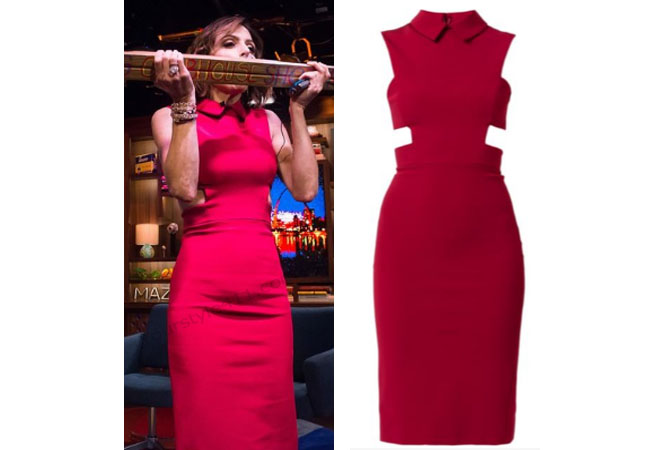 Real Housewives of New York, RHNY, Bethenny Frankel, Watch What Happens Live, Red Dress, Cushnie Et Ochs, #RHNY, #RealHousewivesNewYork, worn on tv, tv fashion, clothes from tv shows, Real Housewives of New York outfits, bravo, reality tv clothes