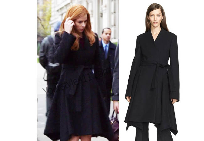 Suits, #Suits, Donna, black coat, worn on tv, tv fashion, clothes from tv shows, Real Housewives of Orange County outfits, bravo, reality tv clothes, usanetwork