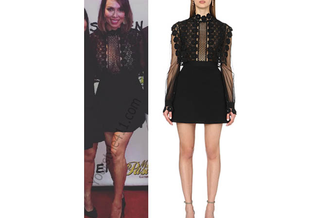 Real Housewives of Orange County, Kelly Dodd, Kelli Dodd, black dress, self-portrait black dress, @rhoc_kellyddodd, #RHOC, #RealHousewivesOrangeCounty, worn on tv, tv fashion, clothes from tv shows, Real Housewives of Orange County outfits, bravo, reality tv clothes