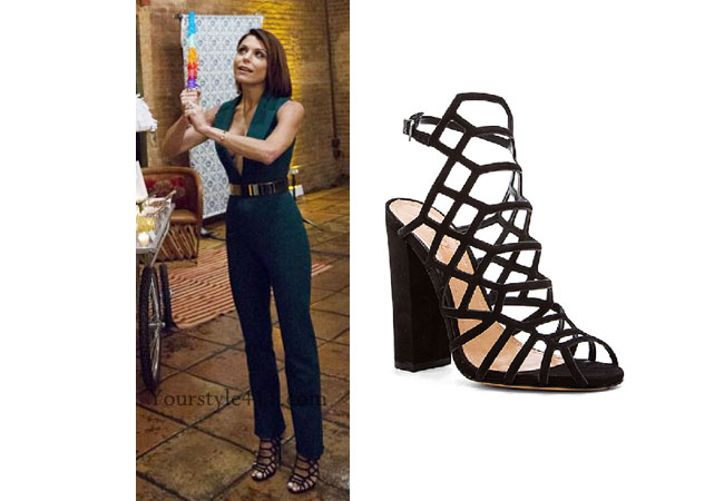 Real Housewives of New York, RHNY, Bethenny Frankel, Bethenny Frankel outfit, Bethenny Frankel style, #RHONY, black sandals, schutz sandals, Bethenny Frankel fashion, #RHNY, #RealHousewivesNewYork, worn on tv, tv fashion, clothes from tv shows, Real Housewives of New York outfits, bravo, reality tv clothes
