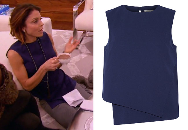 Real Housewives of New York, RHNY, Bethenny Frankel, Opening Ceremony, blue top, blue sleeveless top, blue shirt, blue tank top, #RHNY, Bethenny Frankel outfit, #RealHousewivesNewYork, worn on tv, tv fashion, clothes from tv shows, Real Housewives of New York outfits, bravo, reality tv clothes