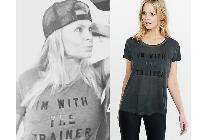 Real Housewives of Orange County, RHOC, Tamra Judge, grey t-shirt, gray t-shirt, #RHOC, Tamra Judge outfit, I'm With The Trainer, social media, @tamrajudge, #bravo, #RealHousewivesOrangeCounty, worn on tv, tv fashion, clothes from tv shows, Real Housewives of Orange County outfits, bravo, reality tv clothes
