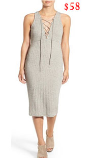 Real Housewives of Orange County, RHOC, Kelly Dodd, Kelly Dodd style, Kelly Dodd fashion, #kelly dodd, lace up dress, sleeveless dress, Derek Lam dress, long dress, grey dress, #RHOC, Kelly Dodd outfit, #RealHousewivesOrangeCounty, worn on tv, tv fashion, clothes from tv shows, Real Housewives of Orange County outfits, bravo, Season 11, reality tv clothes