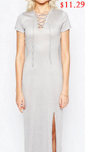 Real Housewives of Orange County, RHOC, Kelly Dodd, Kelly Dodd style, Kelly Dodd fashion, #kelly dodd, lace up dress, sleeveless dress, Derek Lam dress, long dress, grey dress, #RHOC, Kelly Dodd outfit, #RealHousewivesOrangeCounty, worn on tv, tv fashion, clothes from tv shows, Real Housewives of Orange County outfits, bravo, Season 11, reality tv clothes
