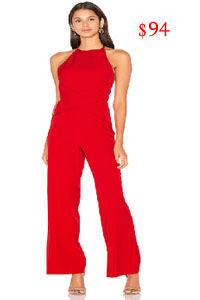 Real Housewives of Orange County, RHOC, Kelly Dodd, Kelly Dodd style, Kelly Dodd fashion, #kellydodd, red halter jumpsuit, red jumpsuit, red ruffle jumpsuit, intermix red jumpsuit, revolve jumpsuit, #RHOC, Heather Dubrow outfit, #RealHousewivesOrangeCounty, worn on tv, tv fashion, clothes from tv shows, Real Housewives of Orange County outfits, bravo, Season 11, reality tv clothes