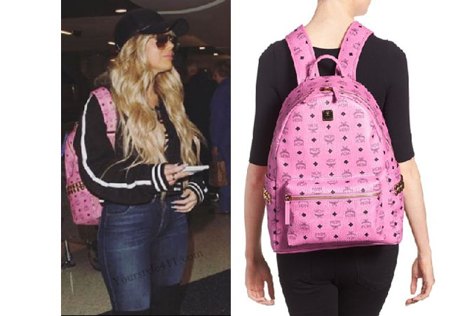 Brielle Biermann, Don't Be Tardy, Don't Be Tardy fashion, Don't Be Tardy style, #dontbetardy, #goals, cat-eyed sunglasses, bravotv.com, Season 5, steal her style, pink backpack, MCM backpack, worn on tv, tv fashion, clothes from tv shows, social media, instagram, snapchat, shop your tv, bravo, reality tv clothes