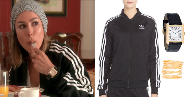 Real Housewives of Orange County, RHOC, Kelly Dodd, Kelly Dodd style, Kelly Dodd fashion, #kellydodd, adidas jacket, cartier watch, ring, Kelly Dodd wardrobe, #RHOC, Kelly Dodd outfit, shop your tv, the take, bravotv.com, #RealHousewivesOrangeCounty, worn on tv, tv fashion, clothes from tv shows, Real Housewives of Orange County outfits, bravo, Season 11, reality tv clothes