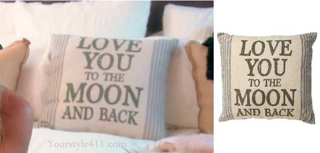 Real Housewives of Orange County, RHOC, Vickie Gunvalson, Vicki Gunvalson fashion, Vicki Gunvalson wardrobe, Vicki Gunvalson style, pillow, love you to the moon and back, #RHOC, #RealHousewivesOrangeCounty, Season 11, shop your tv, the take, bravotv.com, worn on tv, tv fashion, clothes from tv shows, Real Housewives of Orange County outfits, bravo, reality tv clothes