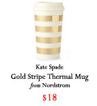 Kate Spade thermal mug, gold thermal mug, Holiday 2016, Christmas 2016, gift guide 2016, gifts for him 2016, gifts for her 2016, gifts for traveler, gifts for boyfriend, gifts for friend, gifts for mom, gifts for dad, gifts for sister, Christmas present ideas, budget friendly gifts 2016