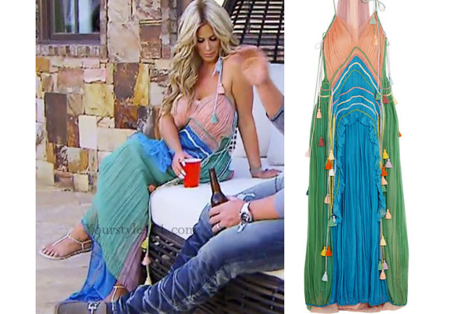 Kim Zolciak Biermann, Don't Be Tardy, Don't Be Tardy fashion, Don't Be Tardy style, Kim Zolciak wardrobe, Brielle Biermann clothes, #dontbetardy, #goals, chloe dress, blue maxi dress, steal your style, #DBT, bravotv.com, shop your tv, the take, Brielle Biermann outfits, worn on tv, tv fashion, clothes from tv shows, Don’t Be Tardy outfits, bravo, reality tv clothes