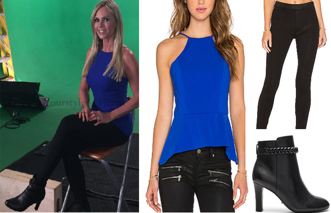Real Housewives of Orange County, RHOC, Tamara Judge style, Tamara Judge, Tamara Judge fashion, minty meets munt cobalt top, blue top, black booties, black leggings, social media, bravotv.com, #RHOC, Tamara Judge outfit, Watch What Happens Live, #WWHL, #RealHousewivesOrangeCounty, shop your tv, the take, worn on tv, tv fashion, clothes from tv shows, Real Housewives of Orange County outfits, bravo, Season 11, reality tv clothes