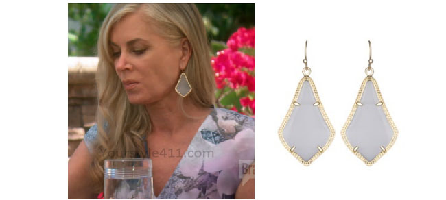 Real Housewives of Beverly Hills, RHBH, RHOBH, Eileen Davidson, Eileen Davidson fashion, Real Housewives of Beverly Hills style, Real Housewives of Beverly Hills clothes, Eileen Davidson style, Eileen Davidson wardrobe, #RHOBH, #RealHousewivesBeverlyHills, steal her style, the take, shop your tv, worn on tv, tv fashion, clothes from tv shows, Real Housewives of Beverly Hills outfits, bravo, reality tv clothes, Season 7, Season 5, grey earrings, slate earrings, silver earrings, Camille's lunch