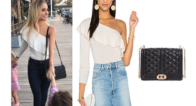 Amanda Stanton, The Bachelor, celebrity style, star style, Amanda Stanton outfits, Amanda Stanton fashion, Amanda Stanton style, shop your tv, @amanda_stantonn, worn on tv, tv fashion, clothes from tv shows, tv outfits, cream one shoulder top, white one shoulder ruffle top, LPA sweater 177, rebecca minkoff love crossbody bag