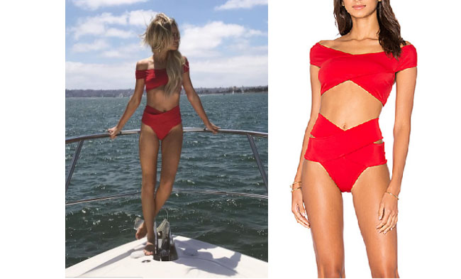 Amanda Stanton, The Bachelor,  celebrity style, star style, Amanda Stanton outfits, Amanda Stanton fashion, Amanda Stanton style, shop your tv, @amanda_stantonn, worn on tv, tv fashion, clothes from tv shows, tv outfits, red bikini, red bikini on social media, oye swimwear lucette, bachelor in paradise 2017, #bip, bachelor in paradise scandal