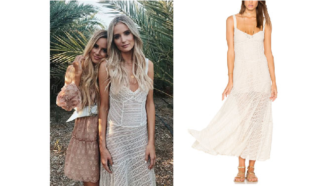 Lauren Bushnell, The Bachelor, celebrity style, star style, Lauren Bushnell outfits, Lauren Bushness fashion, Lauren Bushnell Style, shop your tv, @laurenbushnell, worn on tv, tv fashion, clothes from tv shows, tv outfits, free people love story slip, cream lace slip dress, stagecoach 2017, coachella 2017