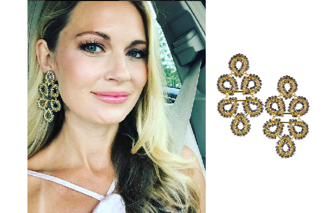 Southern Charm, Southern Charm style, Cameran Eubanks, Cameran Eubanks, Cameran Eubanks fashion, Cameran Eubanks wardrobe, Cameran Eubanks Style, @camwimberly1, #cameraneubanks, #SC, #southerncharm, Cameran Eubanks outfit, shop your tv, the take, worn on tv, tv fashion, clothes from tv shows, Southern Charm outfits, bravo, Season 4, star style, lisi lerch ginger disco earrings, grey and gold earrings, cameran's earrings