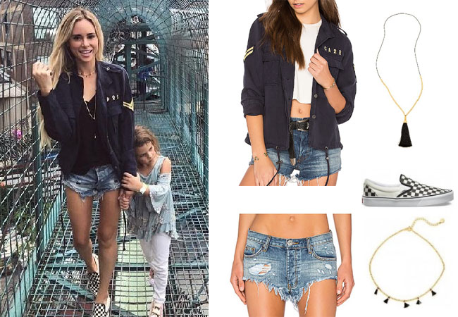 Amanda Stanton, The Bachelor, celebrity style, star style, Amanda Stanton outfits, Amanda Stanton fashion, Amanda Stanton style, shop your tv, @amanda_stantonn, worn on tv, tv fashion, clothes from tv shows, tv outfits,rails maverick jacket, one teaspoon the rollers jean shorts, tassel necklace, tassel choker, gorjana tassel choker, gorjana tassel necklaces