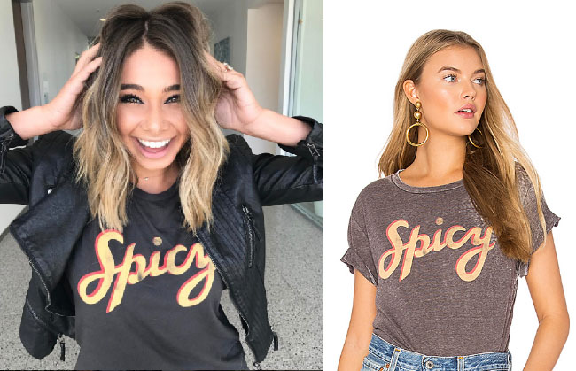 Sarah Vendal, The Bachelor,  celebrity style, star style, Sarah Vendal outfits, Sarah Vendal fashion, Sarah Vendal style, shop your tv, @sarahvendal, worn on tv, tv fashion, clothes from tv shows, tv outfits, Spicy tee, mate the label spicy tee, spicy t-shirt, spicy top, beau crew spicy tee