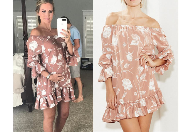 Southern Charm, Southern Charm style, Cameran Eubanks, Cameran Eubanks, Cameran Eubanks fashion, Cameran Eubanks wardrobe, Cameran Eubanks Style, @camwimberly1, #cameraneubanks, #SC, #southerncharm, Cameran Eubanks outfit, shop your tv, the take, worn on tv, tv fashion, clothes from tv shows, Southern Charm outfits, bravo, Season 4, star style, steal her style, roe + may dusty rose dress, roe + may poppy mini, roe + may floral skirt and top, Cameran's pregnancy dress, Cameran's maternity style