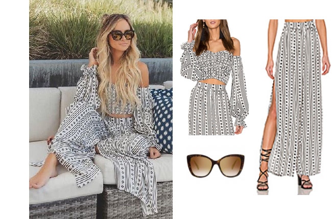 Amanda Stanton, The Bachelor, celebrity style, star style, Amanda Stanton outfits, Amanda Stanton fashion, Amanda Stanton style, shop your tv, @amanda_stantonn, worn on tv, tv fashion, clothes from tv shows, tv outfits, Steele crop top, Steele wildflower pants, diff ruby eyewear, amanda stanton's sunglasses