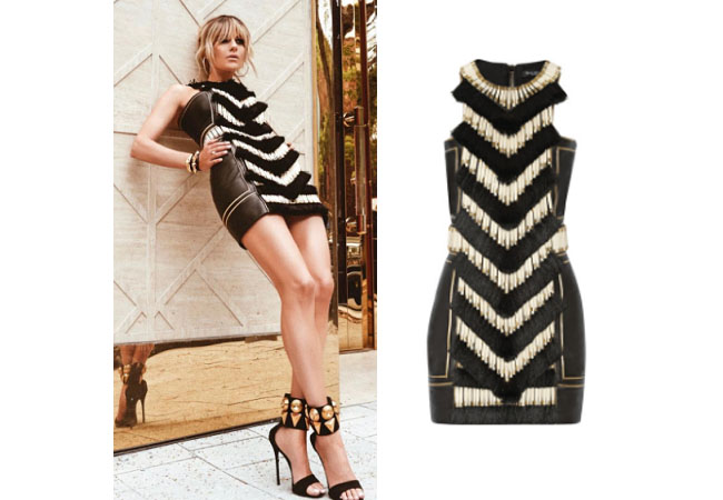 Real Housewives of Beverly Hills, RHBH, RHOBH, Dorit Kemsley, Dorit Kemsley fashion, Dorit Kemsley style, Dorit Kemsley wardrobe, #RHOBH, #RealHousewivesBeverlyHills,  steal her style, the take, shop your tv, worn on tv, tv fashion, clothes from tv shows, Real Housewives of Beverly Hills outfits, bravo, reality tv clothes, Season 7, balmain black white leather embellished leather dress, dorit's wardrobe, dorit's outfits, dorit's OOTD