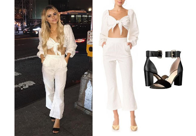 Amanda Stanton, The Bachelor,  celebrity style, star style, Amanda Stanton outfits, Amanda Stanton fashion, Amanda Stanton style, shop your tv, @amanda_stantonn, worn on tv, tv fashion, clothes from tv shows, tv outfits, Bachelor In Paradise 2017, Bachelor In Paradise Season 4, Bachelor In Paradise clothes, #BIP, #bachelorinparadise, Amanda Stanton Instagram, Stone Cold Fox Haven Crop Top, Stone Cold Fox Isla Trousers, Raye Leia sandals