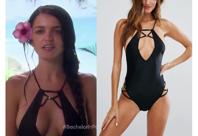 Raven Gates, Bachelor in Paradise 2017, #BIP, #bachelornation, #bachelorinparadise, Raven Gates clothes, Raven Gates outfits, shop your tv, as seen on tv, worn on tv, tv fashion, clothes from tv shows, tv outfits, reality tv outfits, reality celebrity stars, Bachelor In Paradise 2017, Bachelor In Paradise scandal, Minkpink keyhole plunge bathing suit, Raven's black bathing suit, Raven's swimsuit