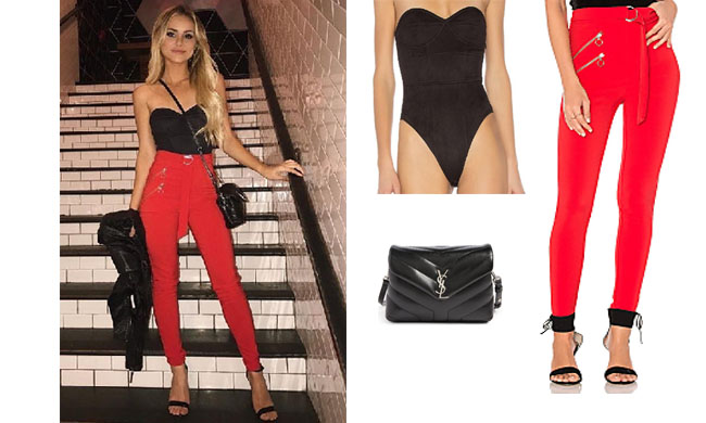 Amanda Stanton, The Bachelor,  celebrity style, star style, Amanda Stanton outfits, Amanda Stanton fashion, Amanda Stanton style, shop your tv, @amanda_stantonn, worn on tv, tv fashion, clothes from tv shows, tv outfits, Bachelor In Paradise 2017, Bachelor In Paradise Season 4, Bachelor In Paradise clothes, #BIP, #bachelorinparadise, Amanda Stanton Instagram, by the way black bodysuit, Lovers + Friends Give Me a Ring Pants, Saint Laurent Crossbody bag