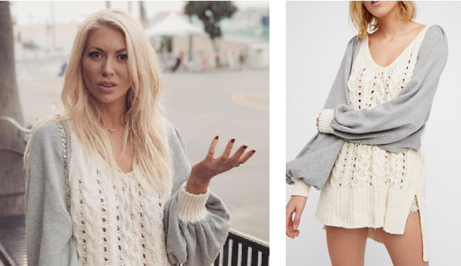 Vanderpump Rules, Stassi Schroeder style, Stassi Schroeder, Stassi Schroeder fashion, @stassischroeder, bravotv.com, #pumprules, Stassi Schroeder outfit, steal her style, shop your tv, the take, worn on tv, tv fashion, clothes from tv shows, Vanderpump Rules outfits, bravo, reality tv clothes, Vanderpump Rules clothes, Stassi Schroeder clothes, as seen on tv, Vanderpump Rules clothes, Stassi Schroeder instagram, Free People Hideaway Cable Pullover, Stassi's cream sweater, Stassi's Vanderpump Rules, #VPR