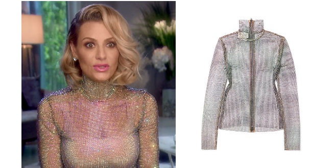 Real Housewives of Beverly Hills, RHBH, RHOBH, Dorit Kemsley, Dorit Kemsley fashion, Dorit Kemsley style, Dorit Kemsley wardrobe, #RHOBH, #RealHousewivesBeverlyHills,  steal her style, the take, shop your tv, worn on tv, tv fashion, clothes from tv shows, Real Housewives of Beverly Hills outfits, bravo, reality tv clothes, Season 8, designer, Gucci, Vintage, Gucci crystal mesh top, Gucci embellished stretch mesh top, Dorit's crystal top, Dorit's top interviews testimonials