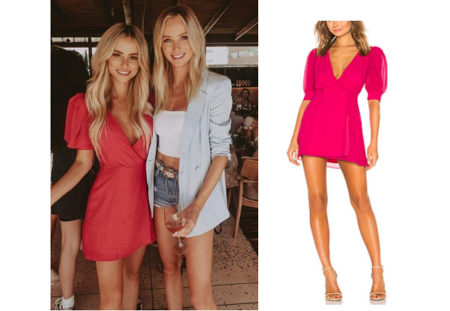 Amanda Stanton, The Bachelor,  celebrity style, star style, Amanda Stanton outfits, Amanda Stanton fashion, Amanda Stanton style, shop your tv, @amanda_stantonn, worn on tv, tv fashion, clothes from tv shows, tv outfits, Bachelor In Paradise 2017, Bachelor In Paradise Season 4, Bachelor In Paradise clothes, #BIP, #bachelorinparadise, Amanda Stanton Instagram, LPA Double Layer Dress, Amanda Stanton's Pink Dress, Revolve Brunch August 30, 2018
