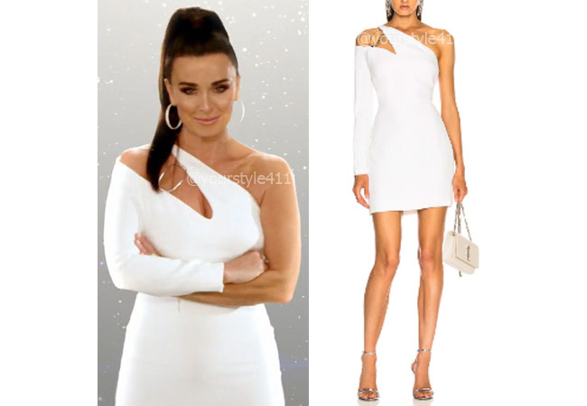 Real Housewives of Beverly Hills, RHOBH, Kyle Richards, Season 9, Kyle Richards’ outfit, celebrity outfits, reality tv shows, Real Housewives of Beverly Hills outfits, bravo, reality tv clothes, Cuchnie Victtoria dress