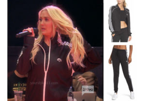 fortnite, Real Housewives of Beverly Hills, RHOBH, Erika Girardi, Season 9, Erika Girardi’s outfit, celebrity outfits, reality tv shows, Real Housewives of Beverly Hills outfits, bravo, reality tv clothes, Erika Jayne, Erika's tracksuit, Adidas Track Jacket, Adidas Track Pants