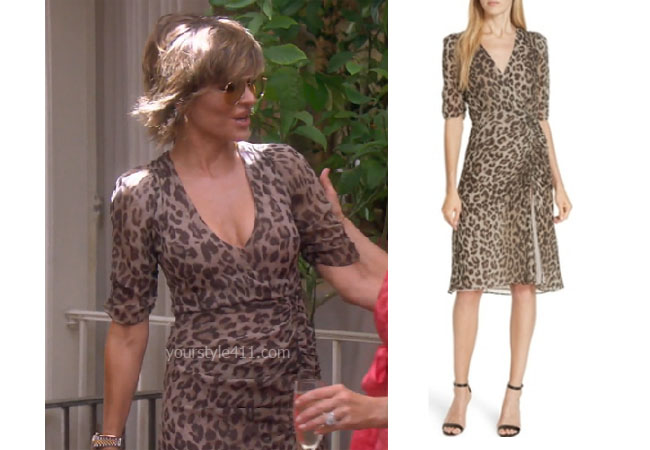 fortnite, Real Housewives of Beverly Hills, RHOBH, Lisa Rinna, Season 9, Lisa Rinna’s outfit, celebrity outfits, reality tv shows, Real Housewives of Beverly Hills outfits, bravo, reality tv clothes, Lisa Rinna's leopard dress, Lisa Rinna's leopard dress at Camille's baby shower, Nicholas Ruched Leopard Dress
