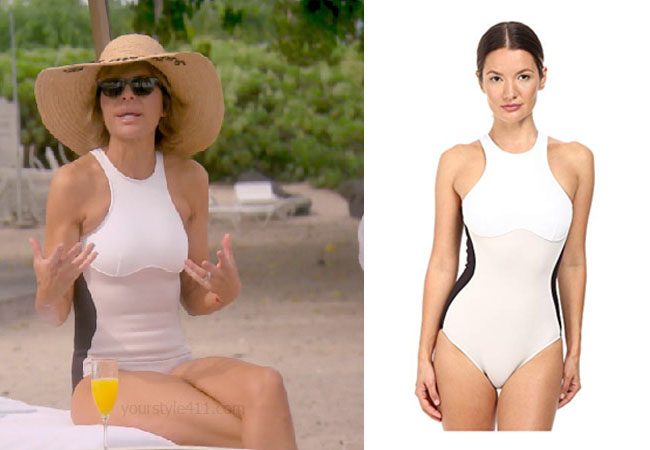 fortnite, Real Housewives of Beverly Hills, RHOBH, Lisa Rinna, Season 9, Lisa Rinna’s outfit, celebrity outfits, reality tv shows, Real Housewives of Beverly Hills outfits, bravo, reality tv clothes, Lisa Rinna's clothes, Lisa Rinna's swimsuit in Hawaii, Stella McCartney Stella Iconic One Piece Swimsuit