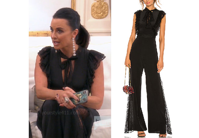 fortnite, Real Housewives of Beverly Hills, RHOBH, Kyle Richards, Season 9, Kyle Richards’ outfit, celebrity outfits, reality tv shows, Real Housewives of Beverly Hills outfits, bravo, reality tv clothes, Bravo After Show, Kyle's red coat, Kyle's black jumpsuit in France, Alexis Gistane Jumpsuit