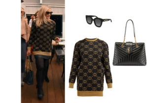 Real Housewives of Orange County, RHOC, Shannon Beador, Bravotv, Bravo Nation, Season 14, RHOBH, RHONY, Shannon's Gucci Sweater in Beverly Hills, Gucci GG Jacquard Wool Sweater, Saint Laurent Monogram Loulou Bag, Gucci sunglasses