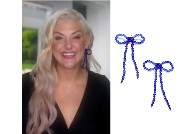 Gina Kirschenheiter, Real Housewives of Orange County, RHOC, Kelly Dodd's outfit, Kelly Dodd's clothes, Tamra Judge, Bravotv, Bravo Nation, Gina's earrings, Baublebar Scarlette Bow Drop Earrings