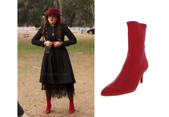Catherine Dennis, Southern Charm, Bravo TV, Cameran Eubanks, Star Style, fortnite, Game of Thrones, Cameran Eubanks' outfit, Cameran Eubanks clothes, celebrity outfit, ootd, Catherine Dennis' outfit, Catherine Dennis' clothes, Stuart Weitzman Cling Suede Sock Booties