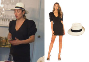 Kelly Dodd, Real Housewives of Orange County, RHOC, Kelly Dodd's outfit, Kelly Dodd's clothes, Tamra Judge, Bravotv, Bravo Nation, Kelly Dodd's black dress, Zara Black Ruffle Sleeve Dress, Kelly's Fedora