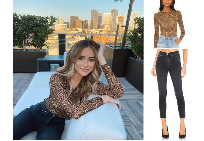 Amanda Stanton, The Bachelor, Bachelor in Paradise, Amanda Stanton's Outfit on Instagram, NBD Charleigh Bodysuit, Re/done Originals High Rise Ankle Crop